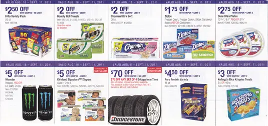 August 2011 Costco Coupon Book