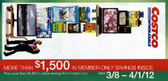 March 2012 Costco Coupon Book cover