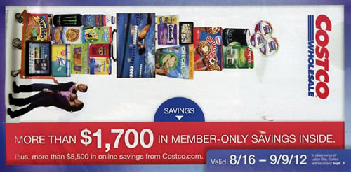 August 2012 Costco Coupon Book Cover