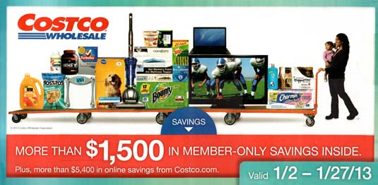 January 2013 Costco Coupon Book Cover