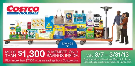 March 2013 Costco Coupon Book Cover