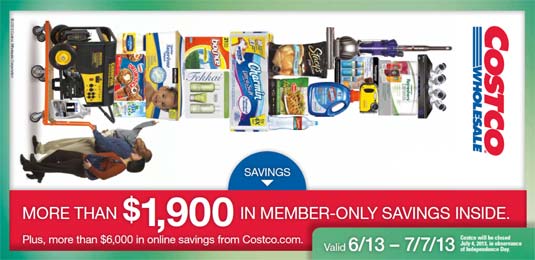 June 2013 Costco Coupon Book Cover