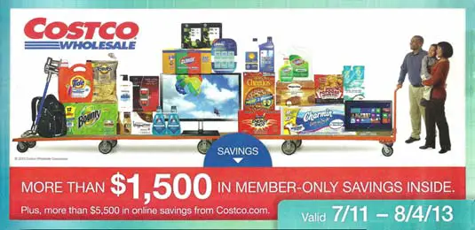 July 2013 Costco coupon book cover