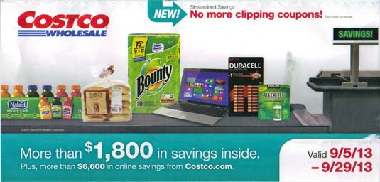 September 2013 Costco Coupon Book Cover