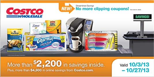 October 2013 Costco Coupon Book Cover