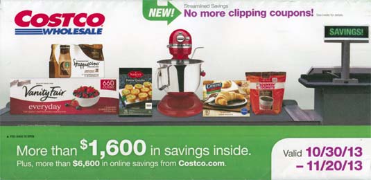 November 2013 Costco Coupon Book Cover