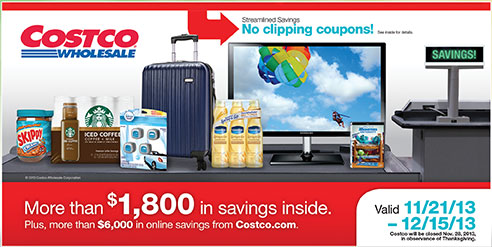 Costco Coupon Book December 2013 Cover