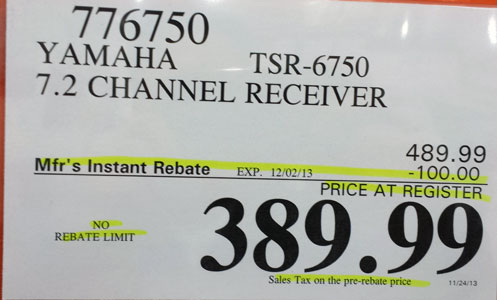Yamaha Black Friday discounted price tag