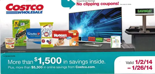 January 2014 Costco Coupon Book Cover