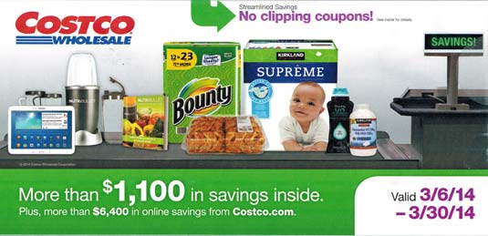 March 2014 Costco Coupon Book Cover