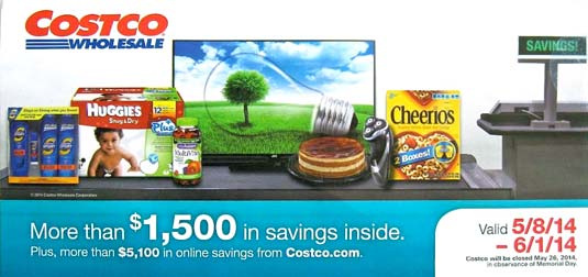 May 2014 Costco Coupon Book Cover