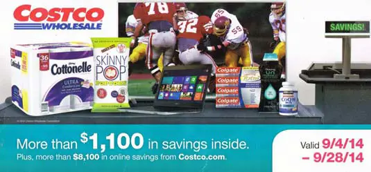 September 2014 Costco Coupon Book Cover