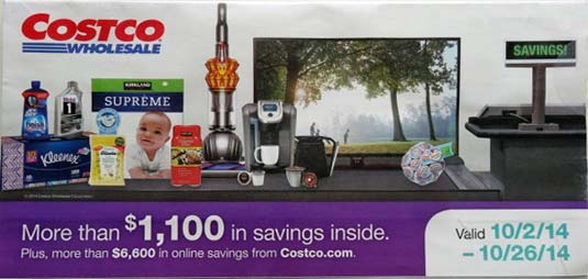 October 2014 Costco Coupon Book Cover