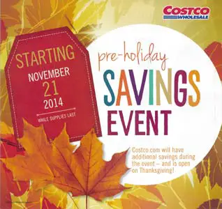 Costco Pre-Holiday Coupon Book Cover