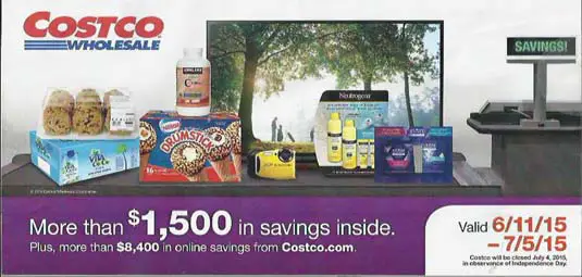 June 2015 Costco Coupon Book Cover