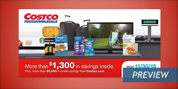 December 2015 Costco Coupon Book Cover