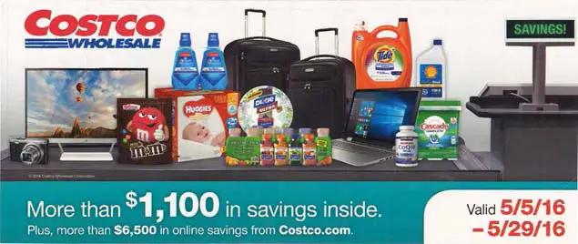 May 2016 Costco Coupon Book Cover