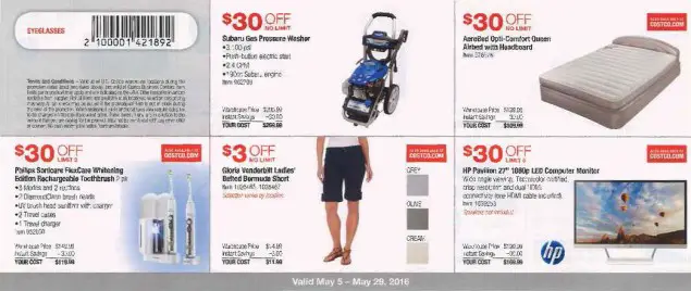 May 2016 Costco Coupon Book Page 1