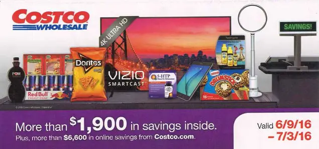 June 2016 Costco Coupon Book Cover