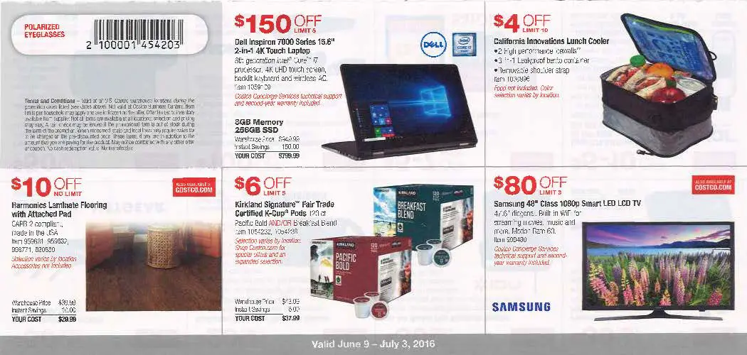June 2016 Costco Coupon Book Page 1