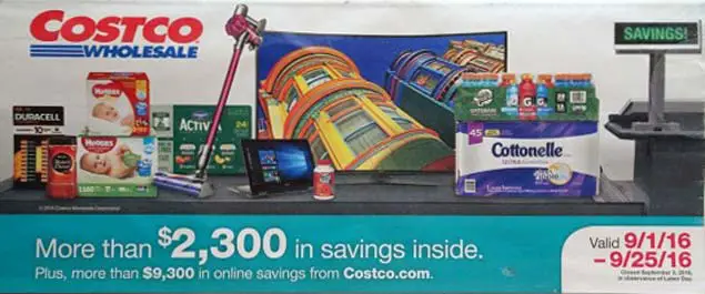 Costco September 2016 Coupon Book Cover
