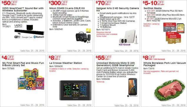 Costco Black Friday 2016 Weekend Coupons Page 2
