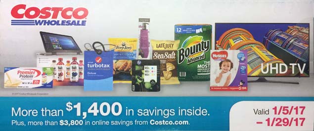 January 2017 Costco Coupon Book Cover