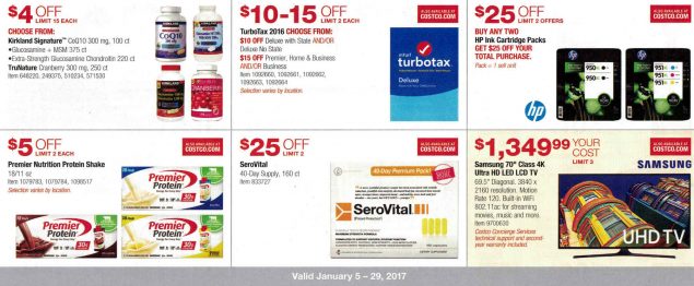 January 2017 Costco Coupon Book Page 1