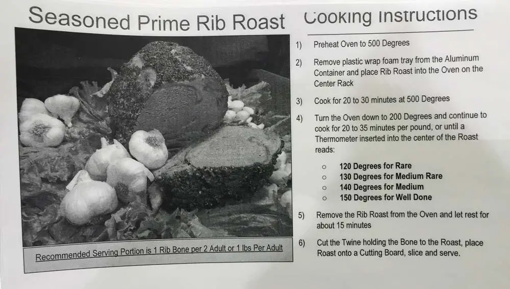 Prime Rib Cooking Instructions