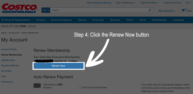 Step 4 Renew Now