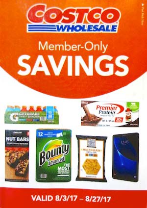 Costco August 2017 Coupon Book Cover