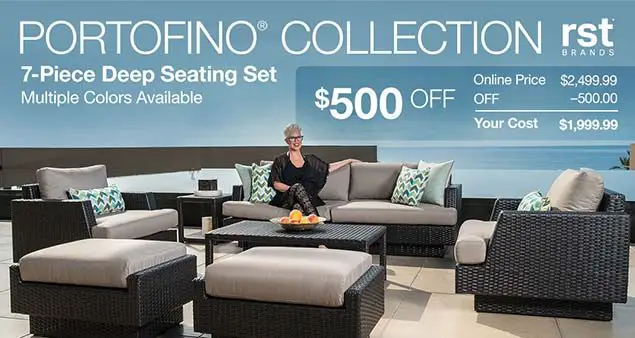 Costco Portofino 7 Piece Seating Set, Portofino Outdoor Furniture