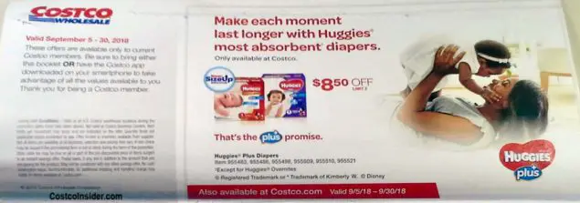 Costco September 2018 Coupon Book Page 1