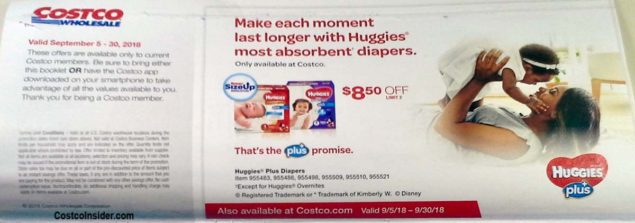 Costco September 2018 Coupon Book Page 1