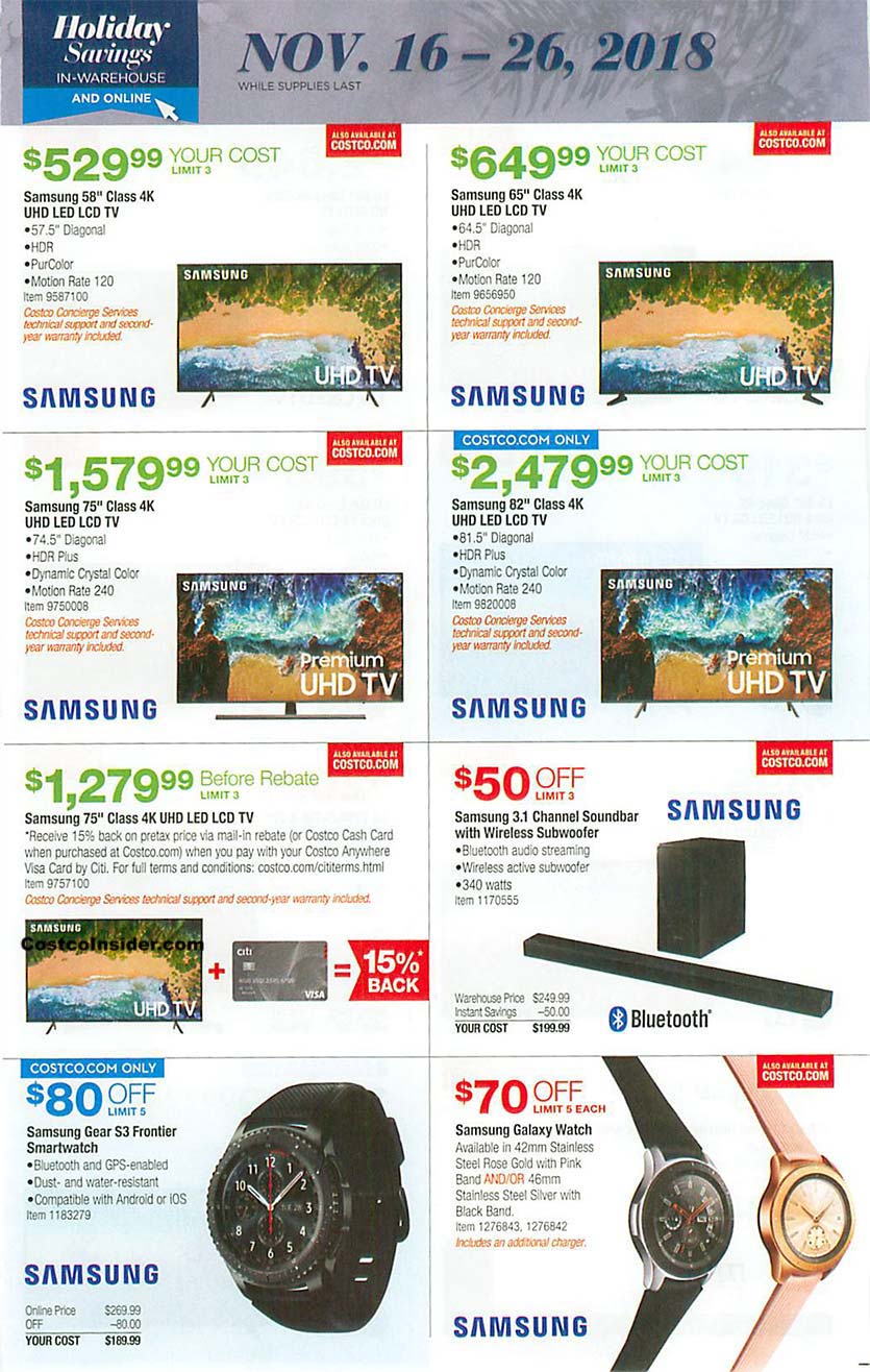 Costco Black Friday 2018 Ad Costco Insider