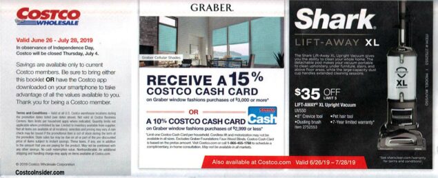 Costco July 2019 Coupon Book Page 1