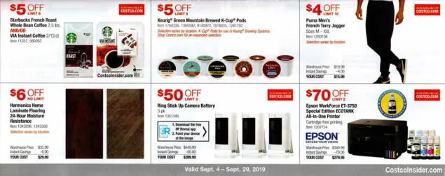 Costco September 2019 Coupon Book Page 10