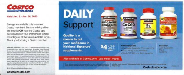 Costco January 2020 Coupon Book Page 1