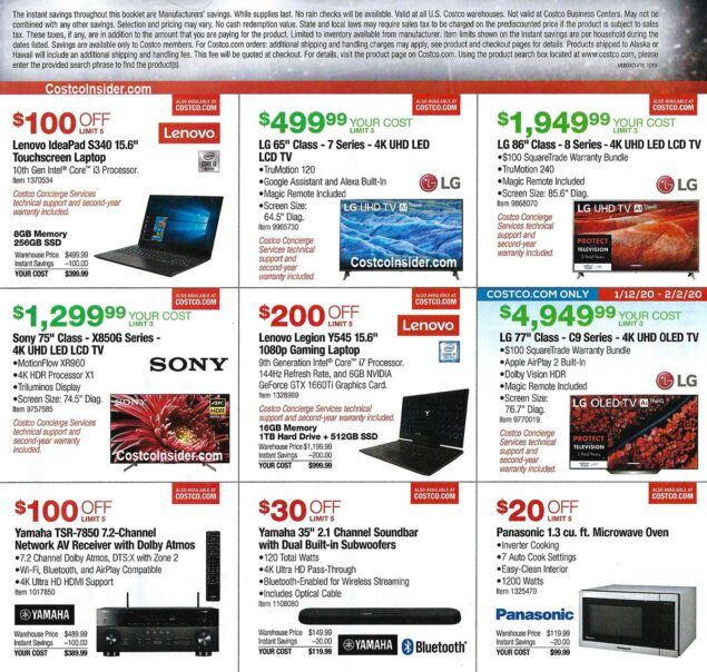 Costco Super Bowl TV Deals 2020 Page 3