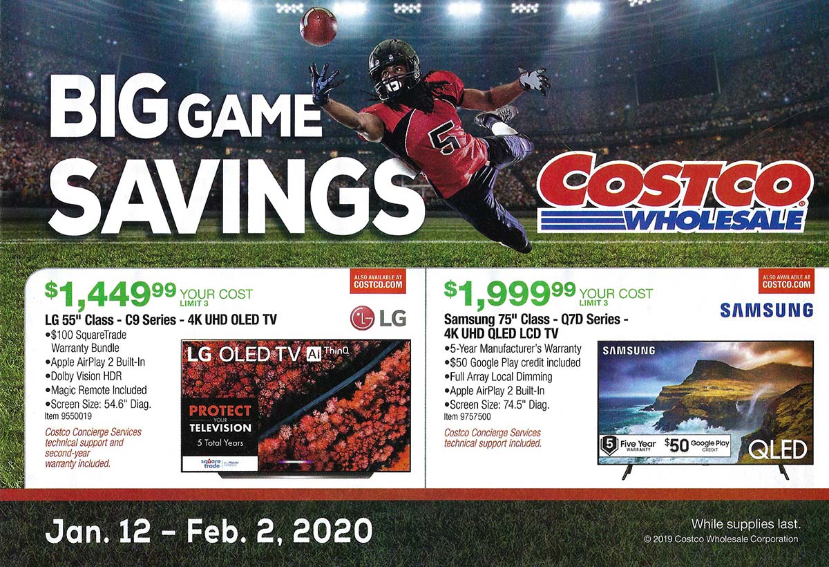 Costco Super Bowl TV Deals 2020 Cover