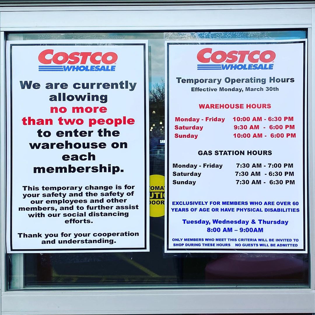 Costco Temporary Hours