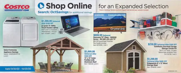 Costco October 2020 Coupon Book Page 22