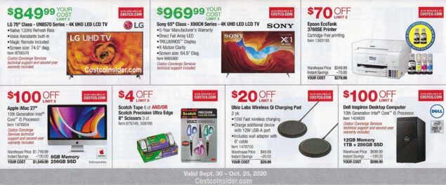 Costco October 2020 Coupon Book Page 9