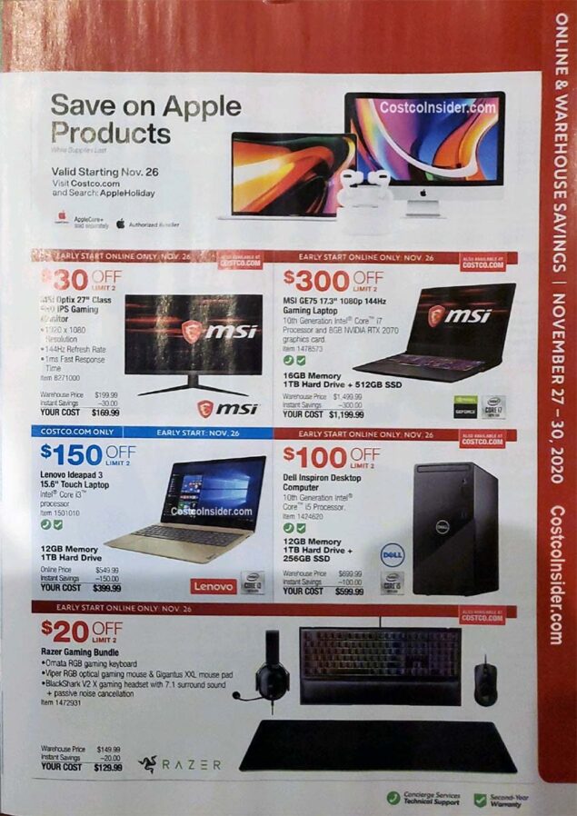 Costco Black Friday 2020 Ad Page 26