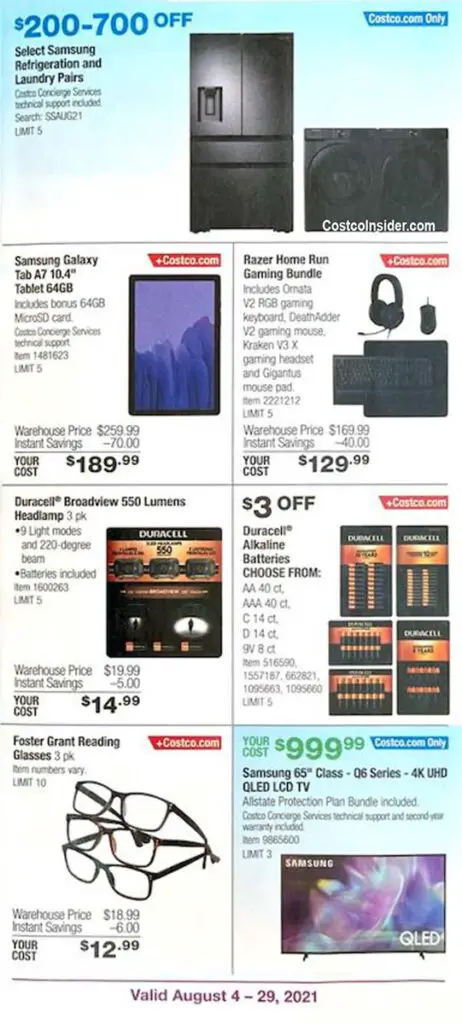 Costco August 2021 Coupon Book Page 10