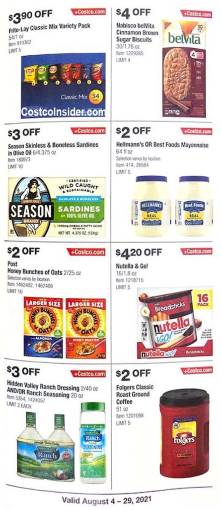 Costco August 2021 Coupon Book Costco Insider