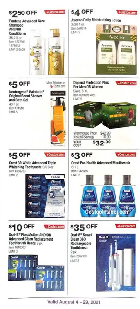 Costco August 2021 Coupon Book Page 3