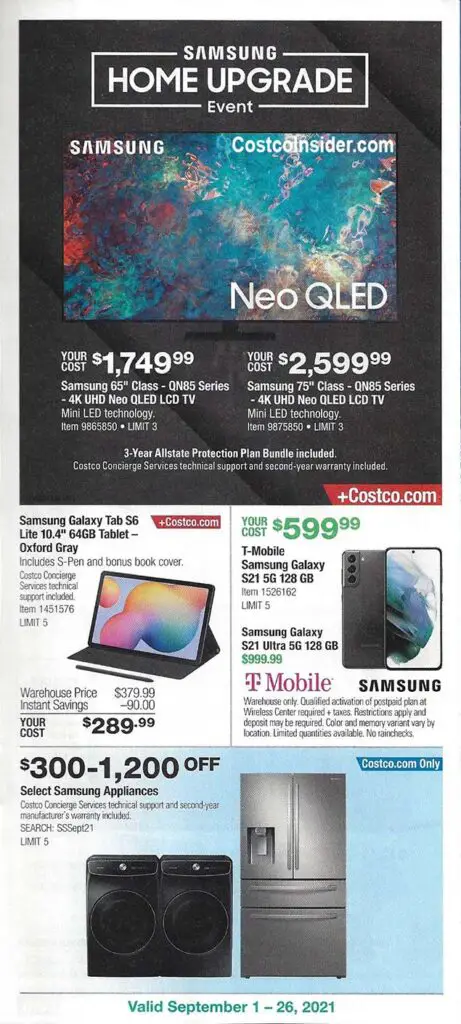 Costco September 2021 Coupon Book Page 8