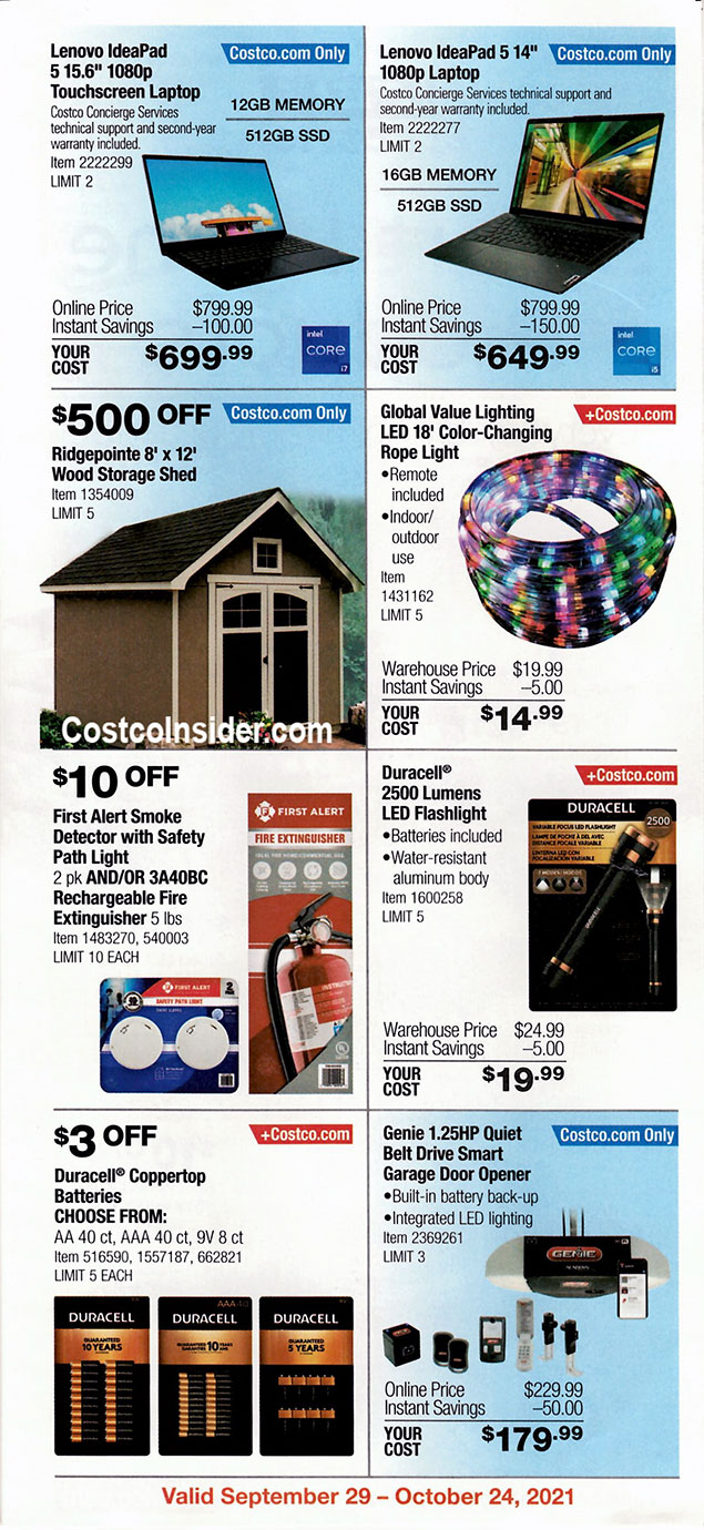 Costco October 2021 Coupon Book Costco Insider