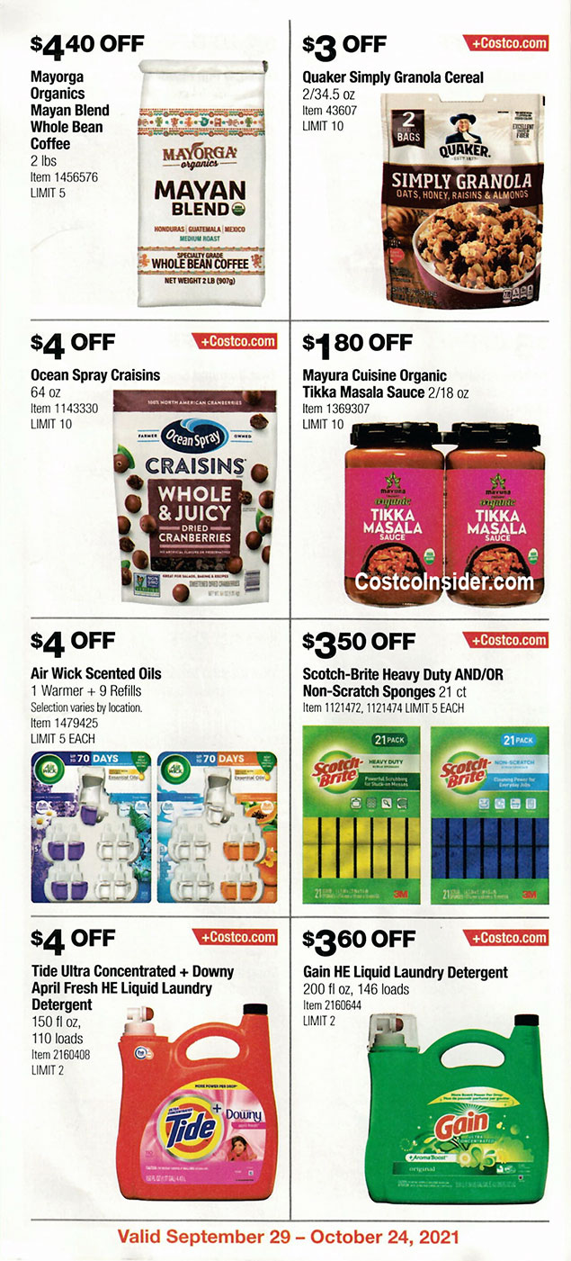 Costco October 2021 Coupon Book Costco Insider